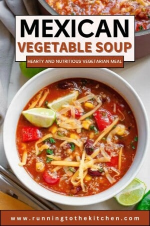 A bowl of mexican vegetable soup.