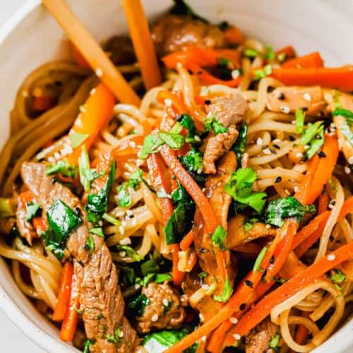 Korean Sweet Potato Glass Noodles - Running to the Kitchen®