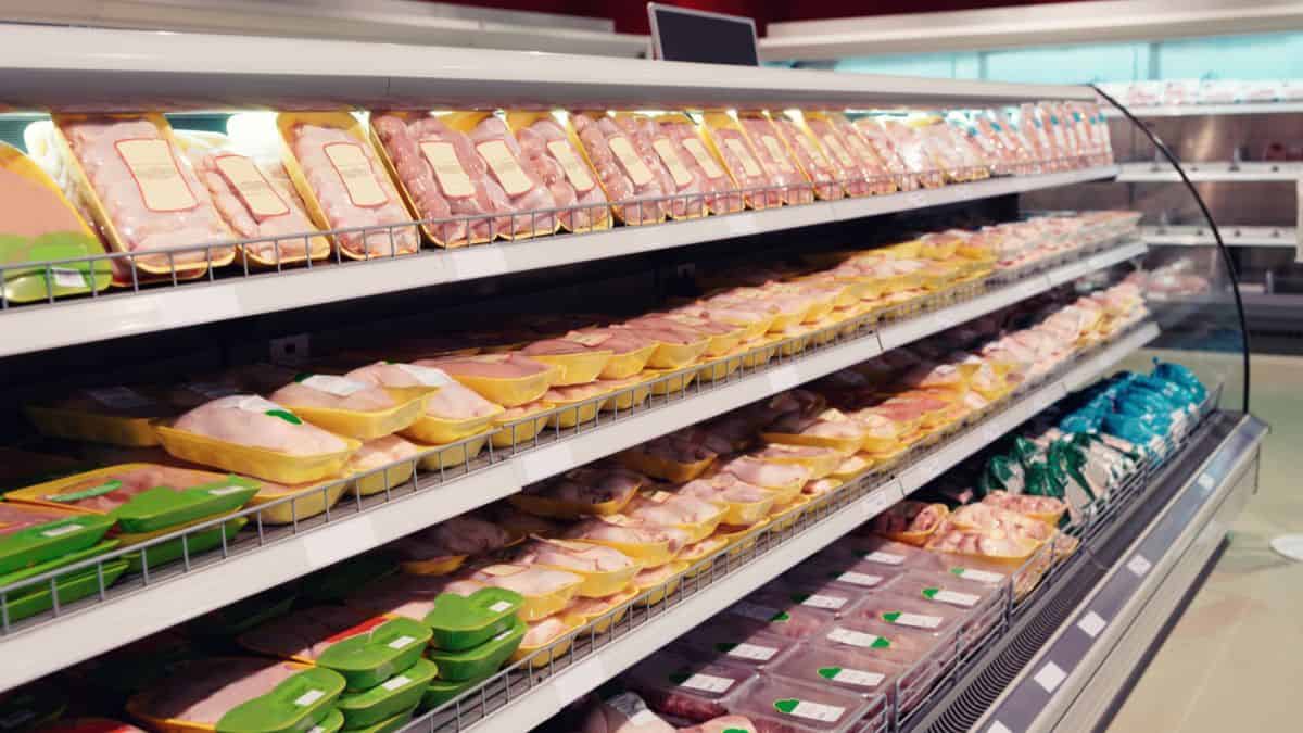 Meat in supermarket