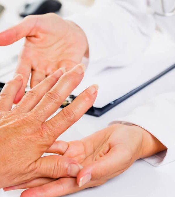 Close up of rheumatism / arthritis medical examination.