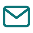 Teal envelope icon.